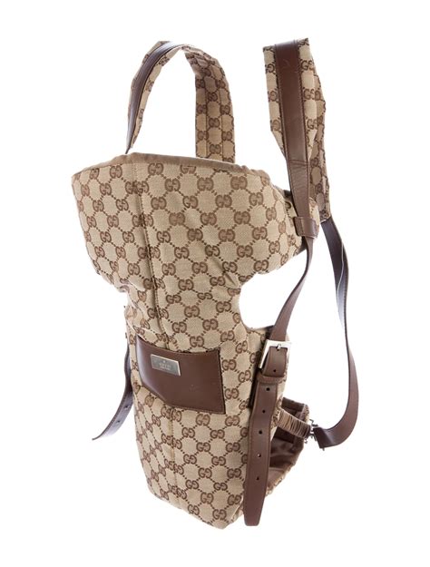 gucci canvas baby carrier|Gucci baby bag outlet.